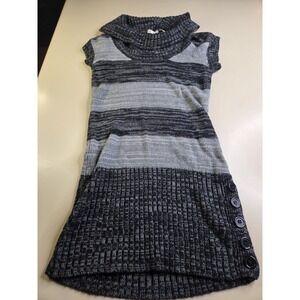 Sweater Dress - Long Top- Size M - Striped Sleeveless